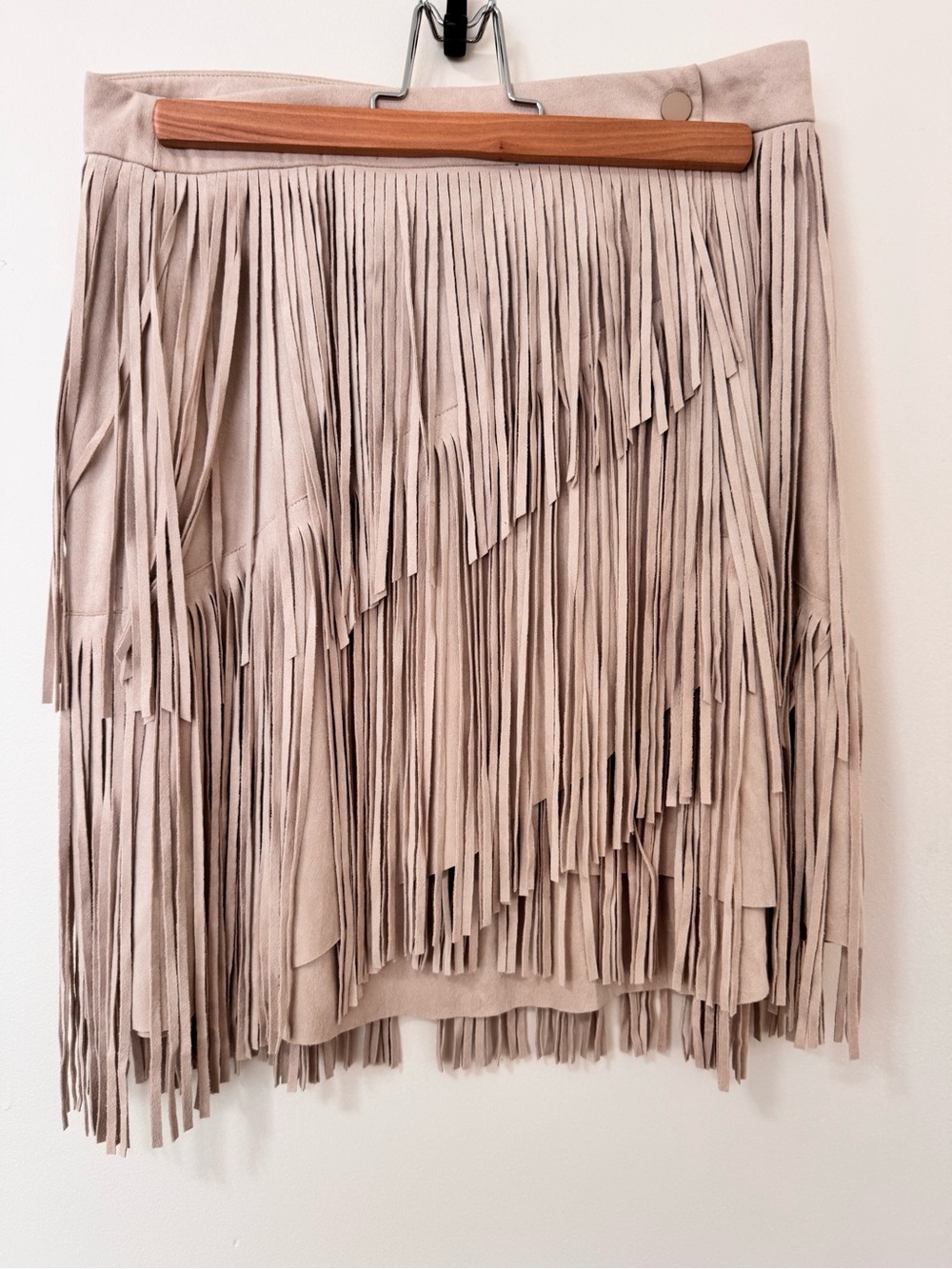 Zara Faux Suede Fringe Mini Skirt – Size M. New without tags.